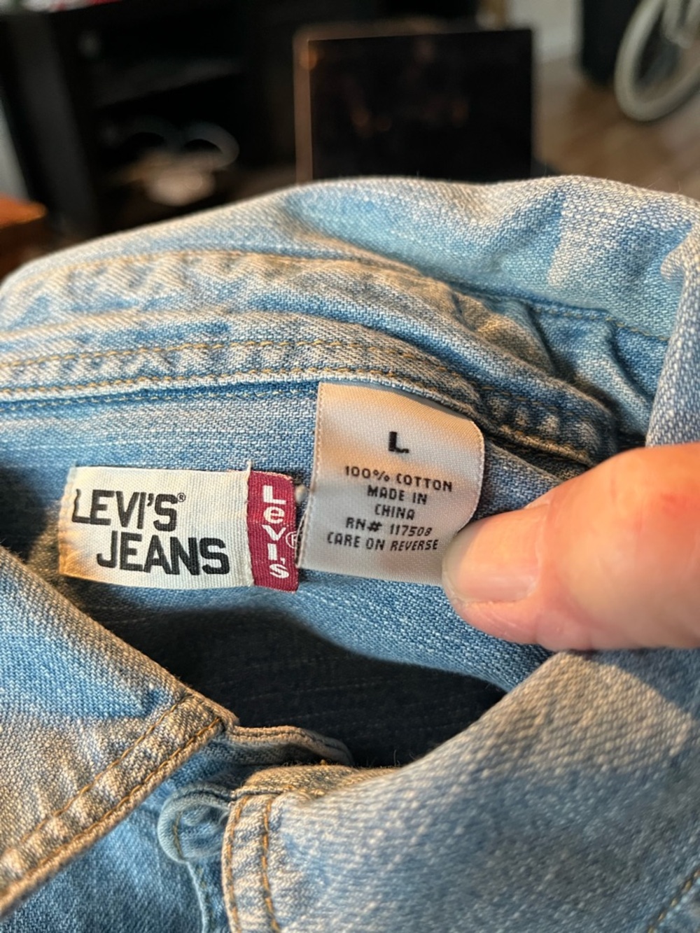 Levi’s overshirt shacket workwear with metal buttons Large - Picture 11 of 11